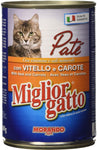 MigliorGatto Patè vitello e carote multipack 24 x 400 Grammi