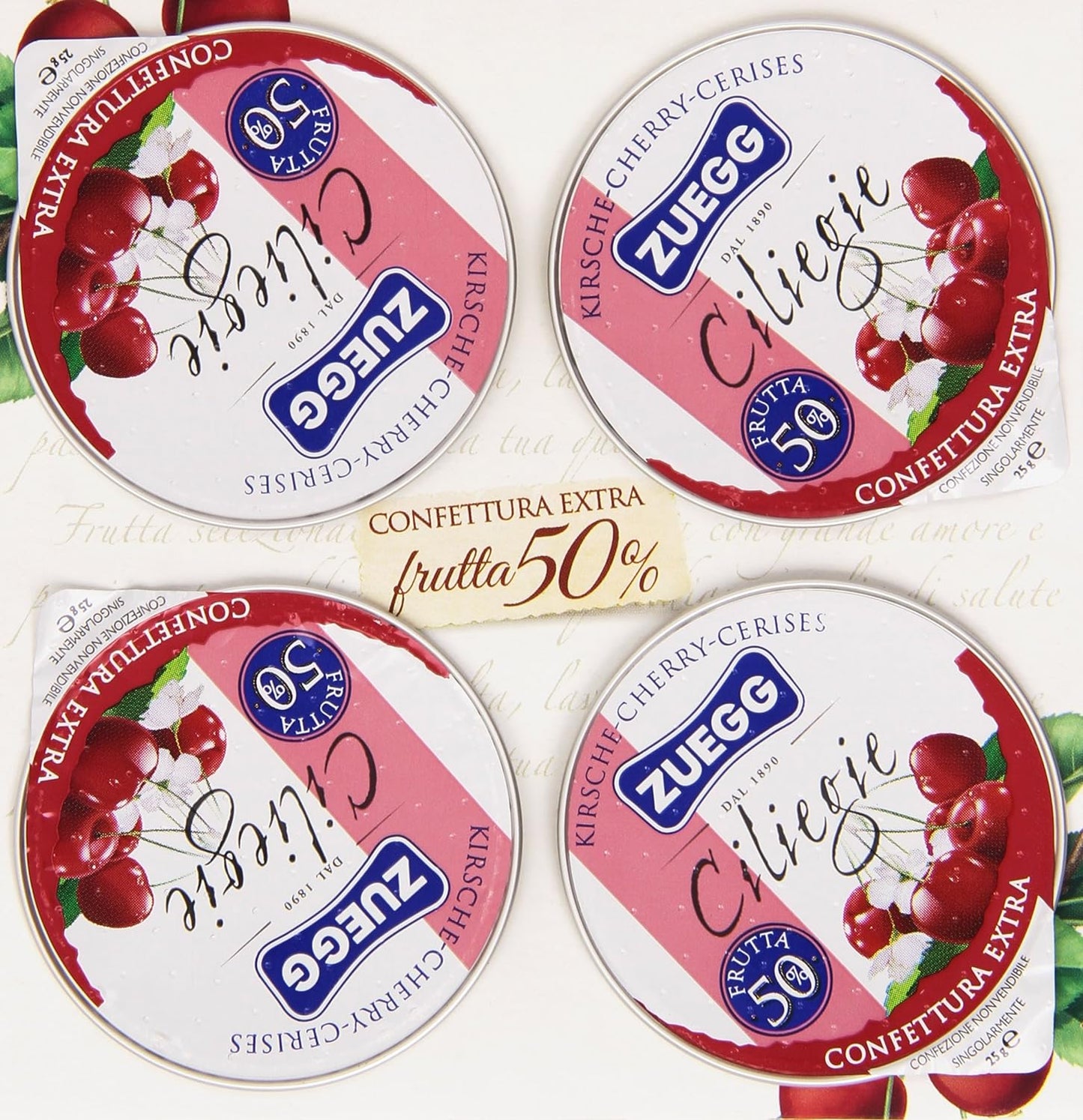 Zuegg - Ciliegie, Confettura Extra frutta 50% - 100 g