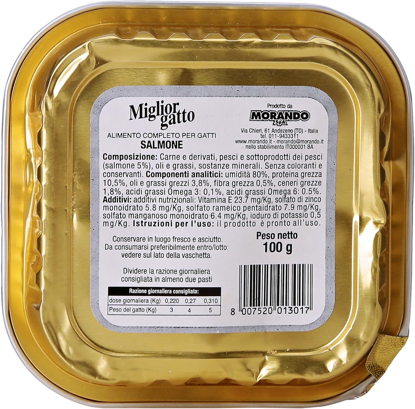 MigliorGatto Vaschetta Salmone 100 g