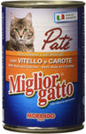 MigliorGatto Patè vitello e carote multipack 24 x 400 Grammi