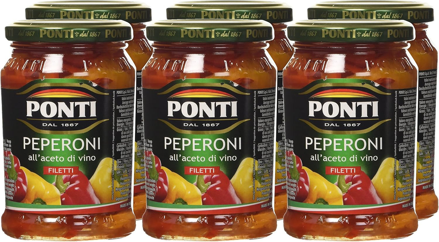 Ponti Peperoni Filetti, T6 - 6 Vasi da 290 gr