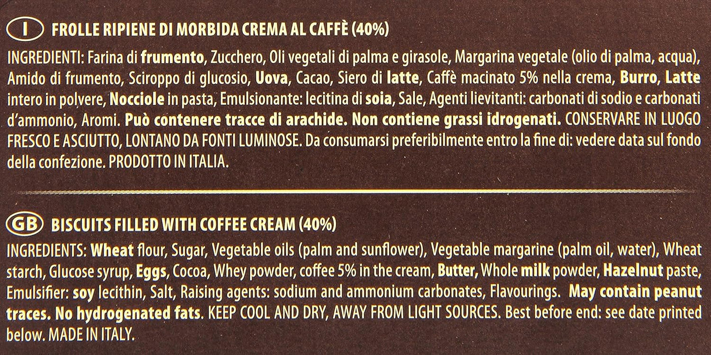 Grisbi Frolle, Ripiene di Morbida Crema al Caffè - 150 gr