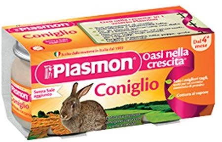 Plasmon homogenisiert Kani Omogeneizzati conigli ITALIENISCHE PRODUKTE 2 x 80g