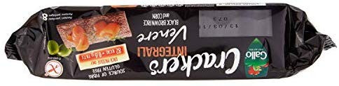 Riso Gallo Crackers Integrali Venere e Mais - Pacco da 1 x 180 gr - Totale: 180 gr, Senza glutine
